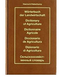 DICCIONARIO DE AGRICULTURA (6 IDIOMAS) ALEMAN, INGLES, FRANCES, ESPAÑOL, ITALIANO, RUSO